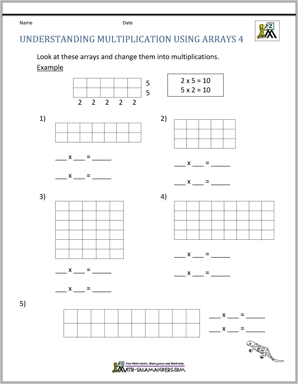 Multiplication Worksheets Half Page