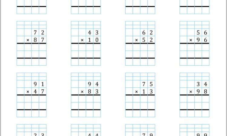 Multiplication Worksheets Ks2 Grid Method