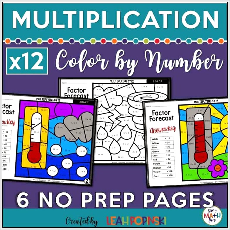 Multiplication Worksheets Number 12