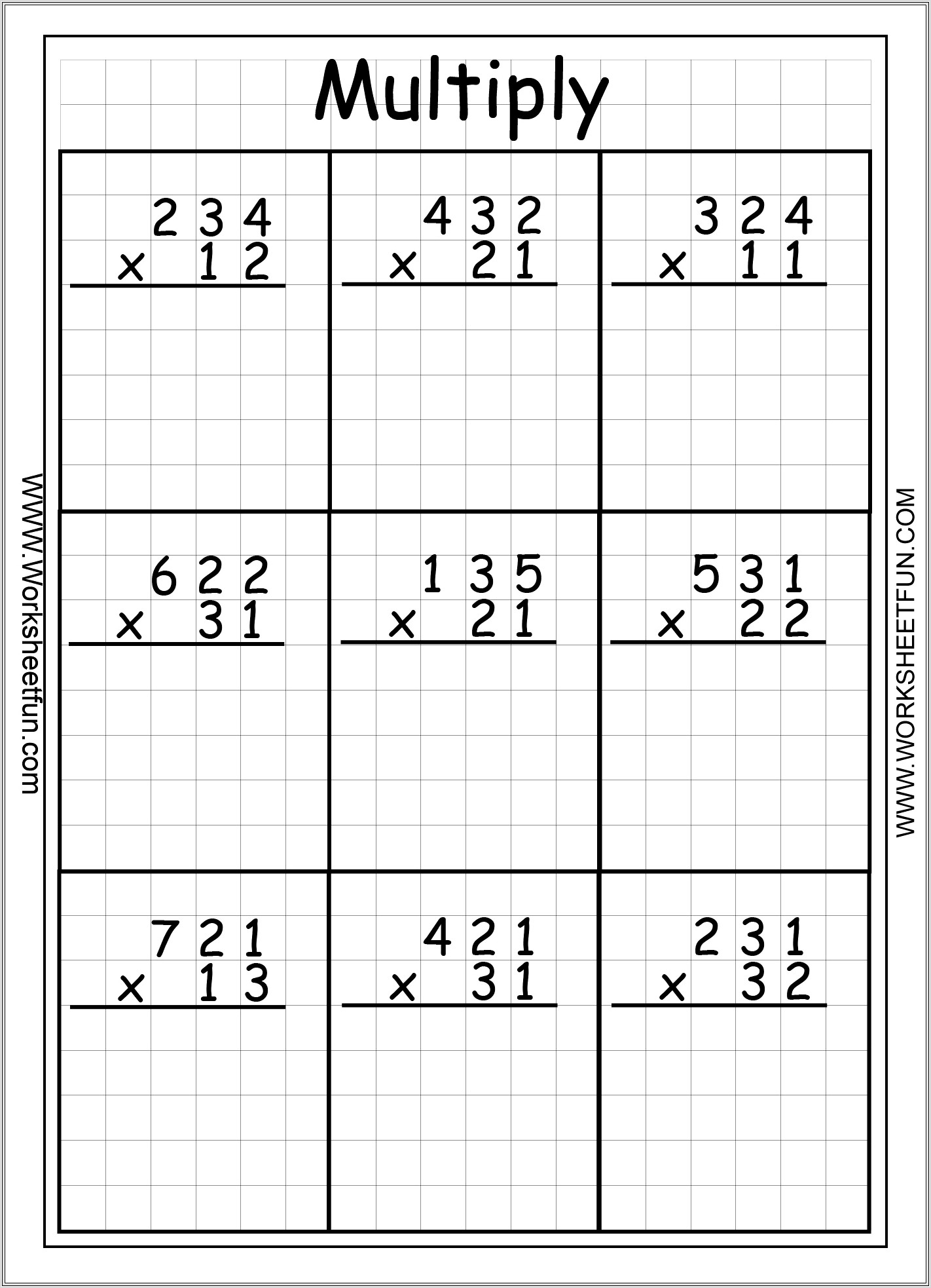 Multiplication Worksheets Number 2