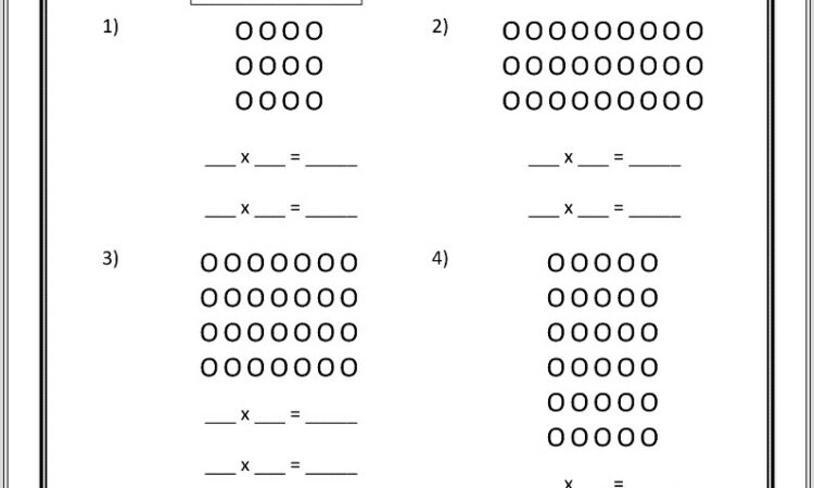 Multiplication Worksheets On Arrays