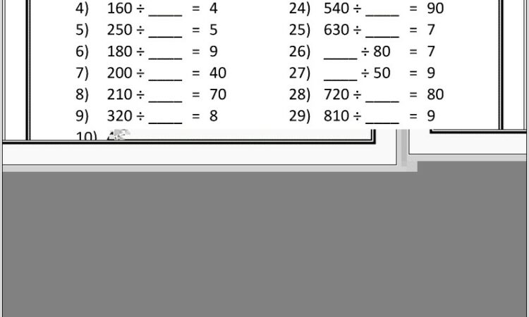 Multiplication Worksheets Printable 4th Grade