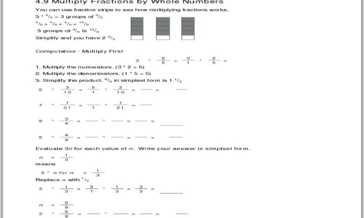 Multiply Whole Numbers Worksheet