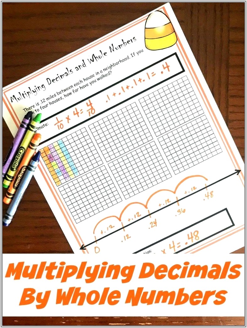 Multiplying Decimals By Whole Numbers Worksheet