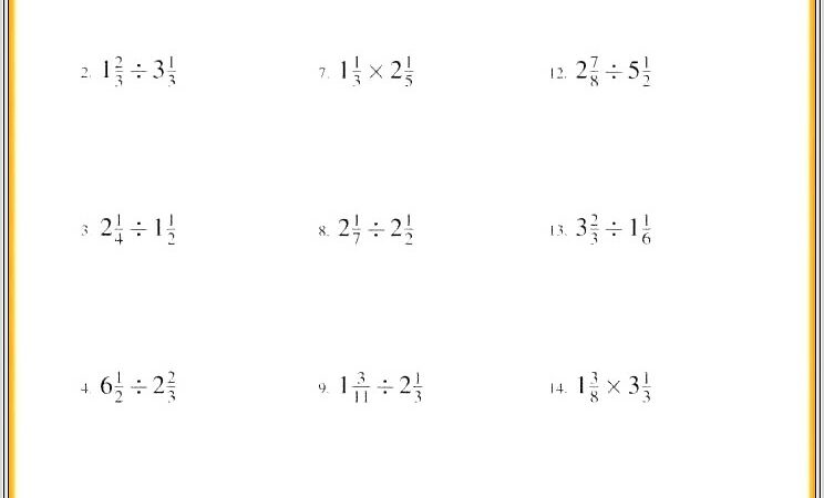 Multiplying Fractions By Whole Numbers Worksheet Tes