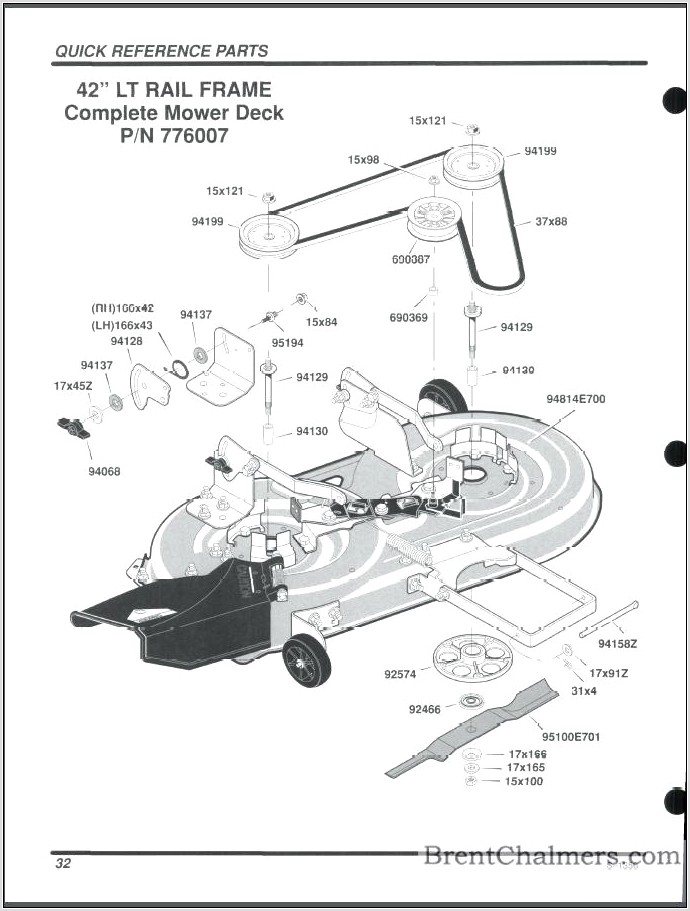 Murray Lawn Mower 42 Deck Belt Diagram
