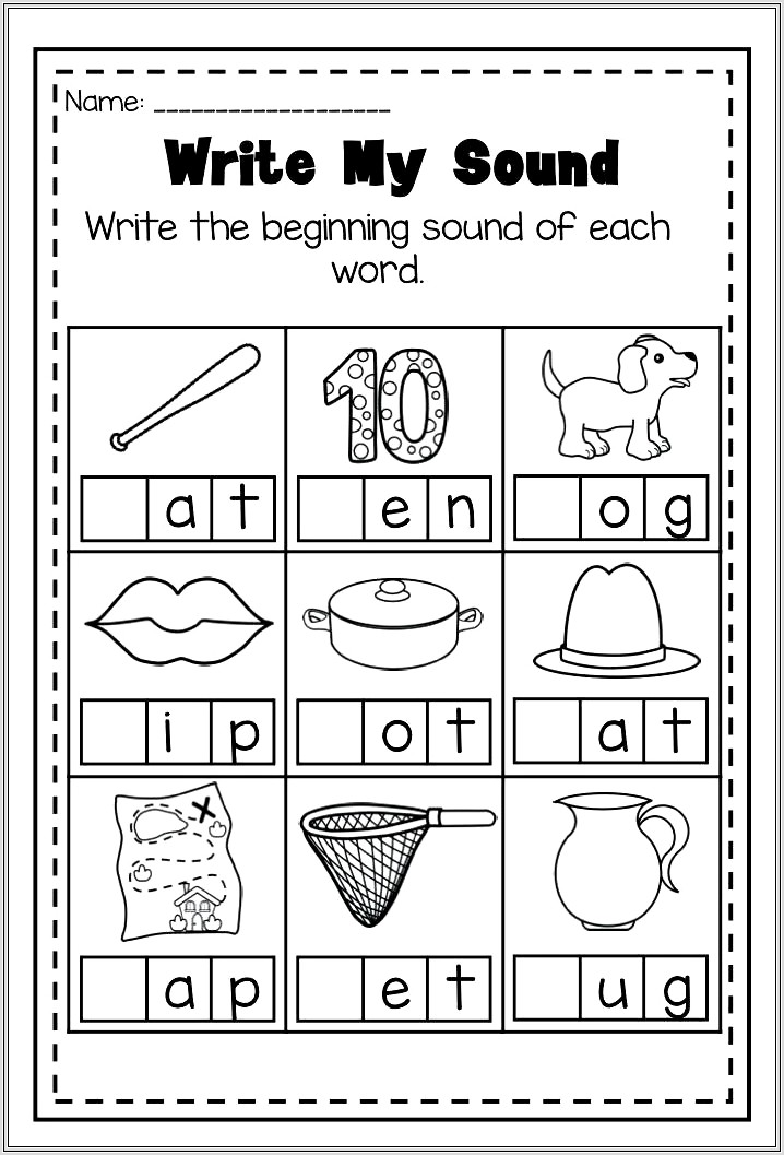 Name Writing Practice Worksheets For Kindergarten