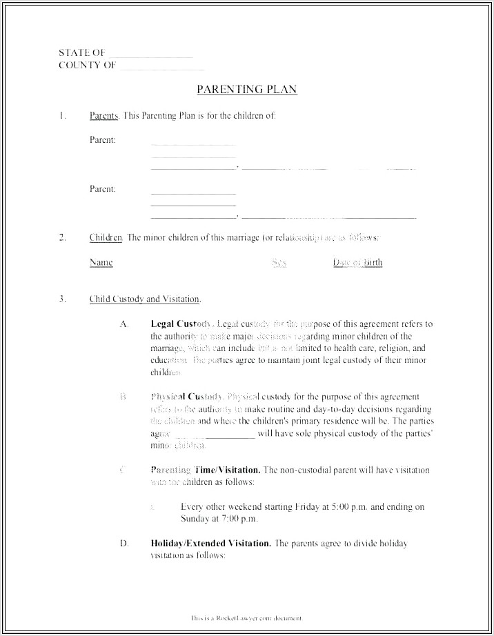Nc Child Support Worksheet Joint Custody