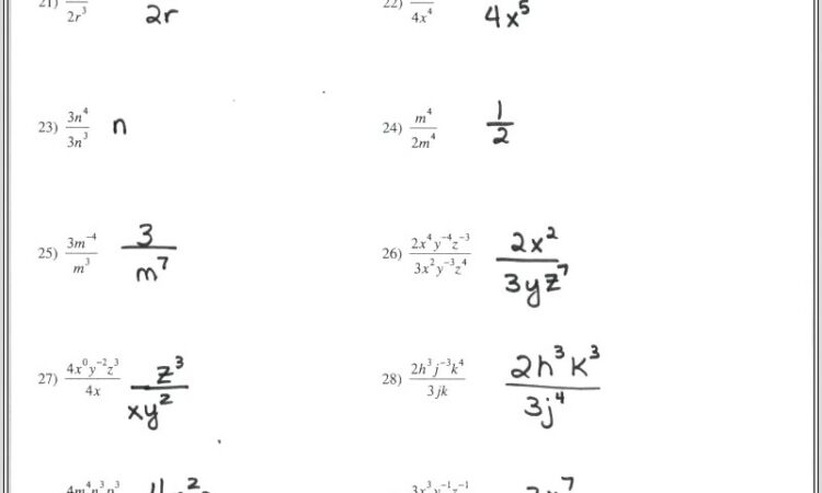 Negative Number Calculations Worksheet