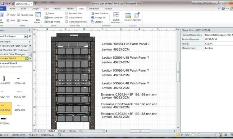 Network Rack Diagram Visio