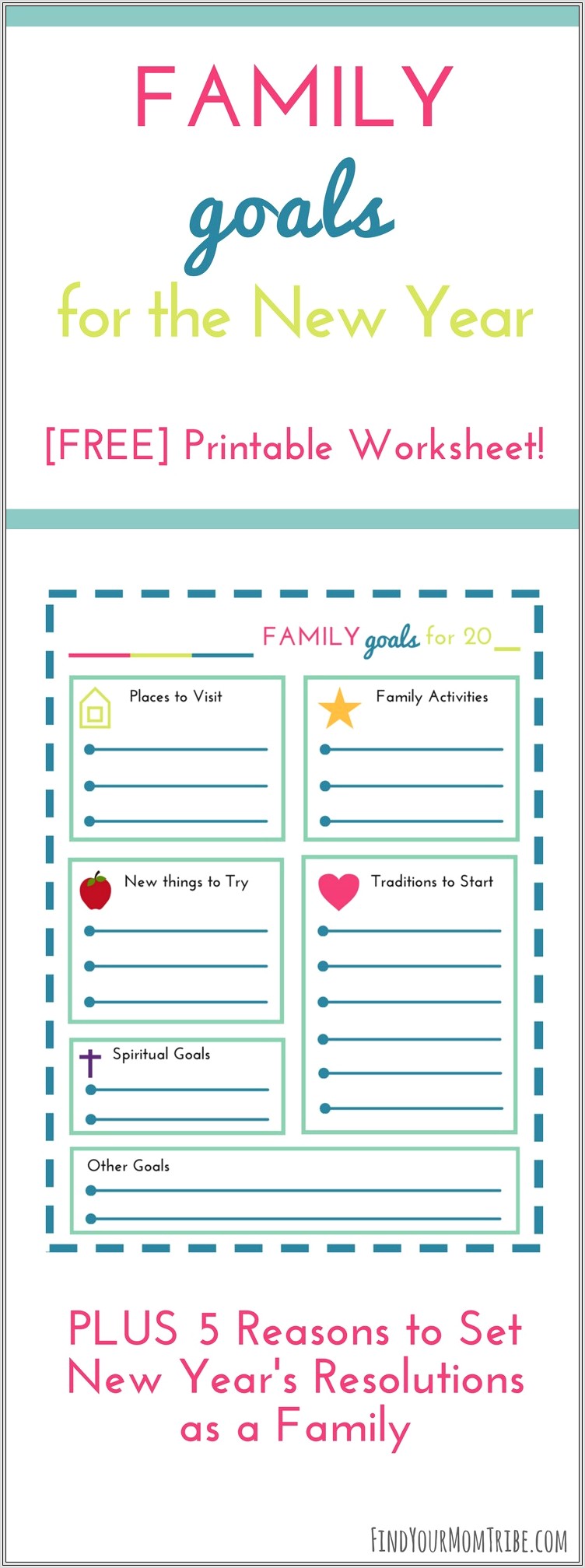 New Years Resolution Goal Setting Worksheet