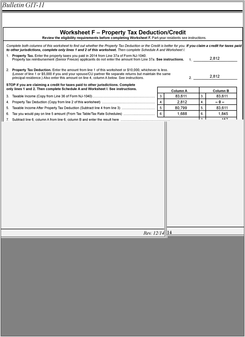 Nj Tax Worksheet F 1