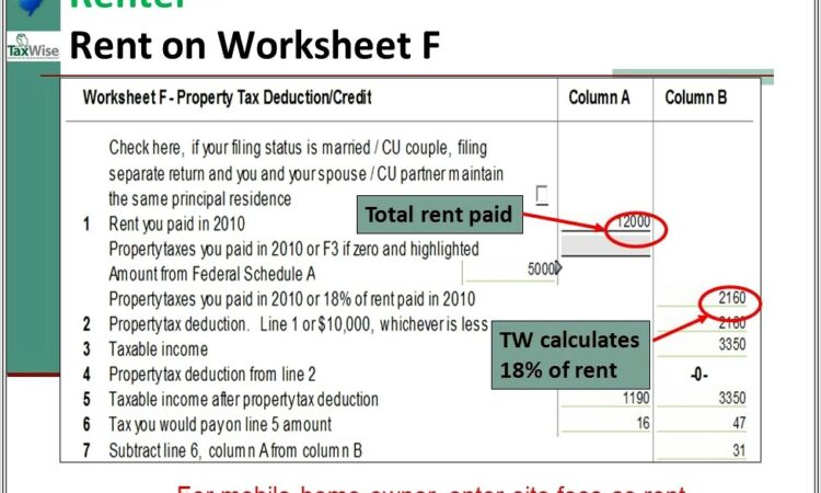 Nj Tax Worksheet F