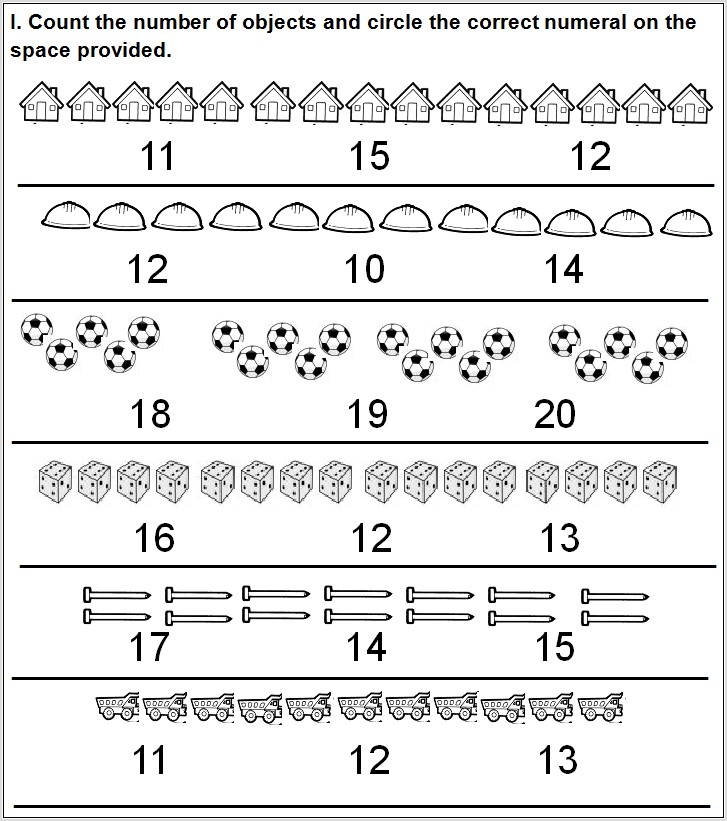 Number 11 Counting Worksheet