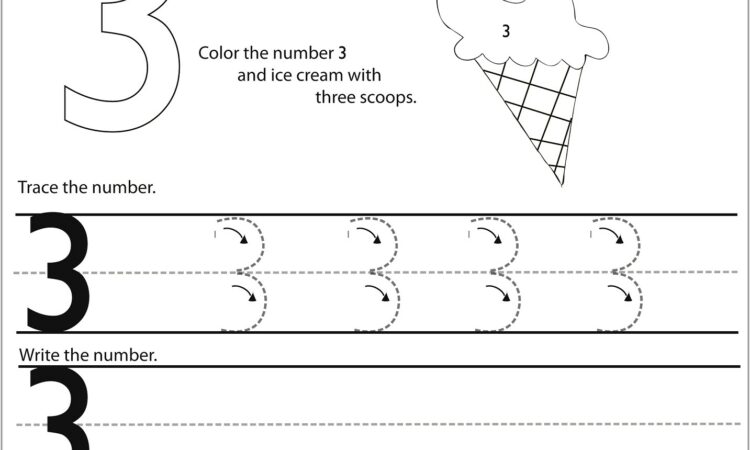 Number 3 Worksheet Pdf