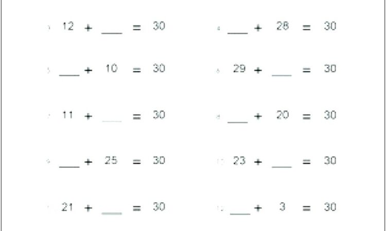 Number Bond Worksheet Blank