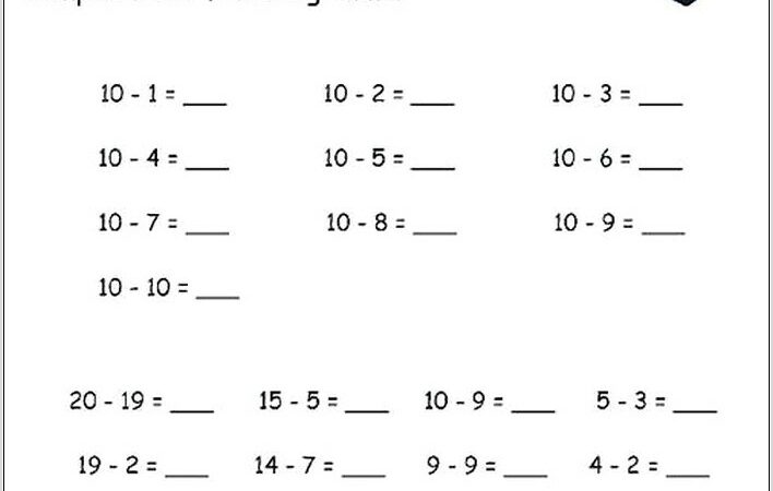 Number Bonds 10 Worksheet Year 1