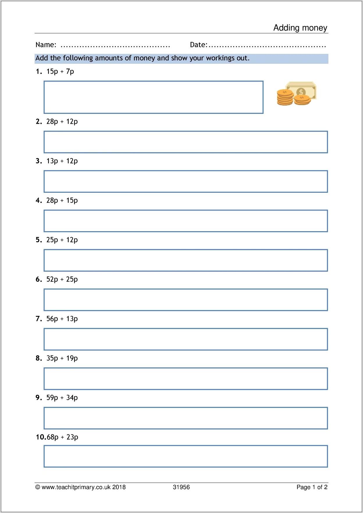 Number Bonds To 10 And Inverse Worksheet