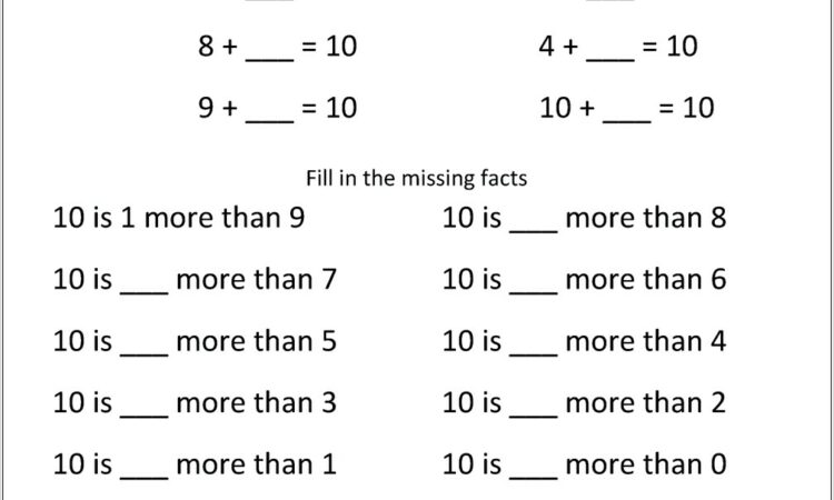 Number Bonds To 20 Visual Worksheet