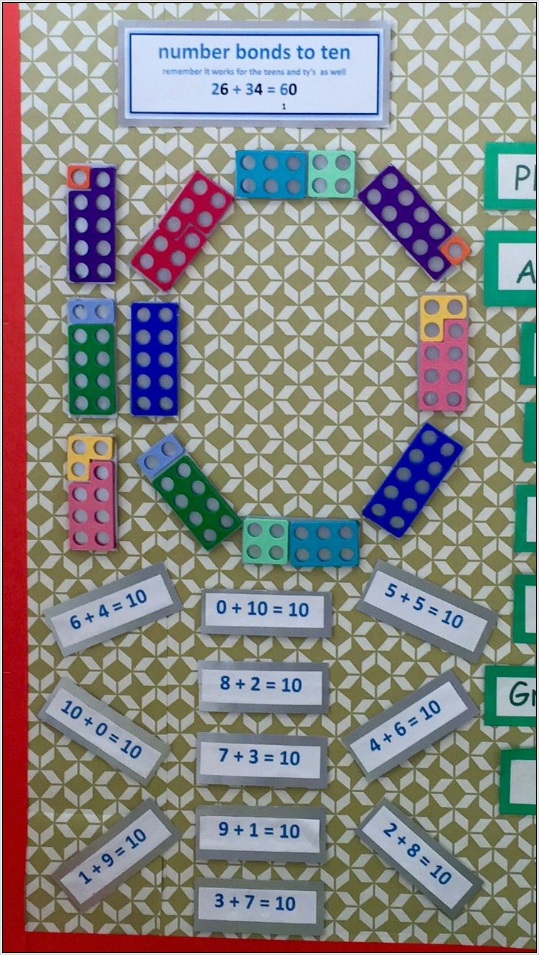 Number Bonds With Numicon Worksheet