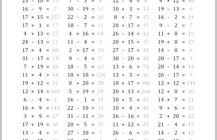 Number Bonds Within 20 Worksheet