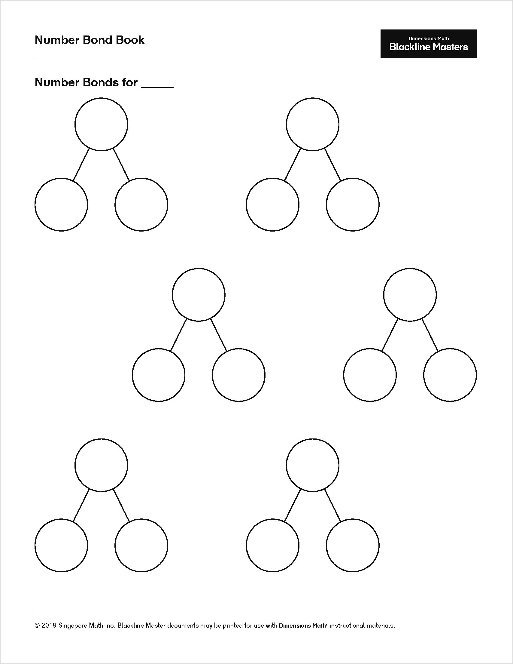 Number Bonds Worksheets Tree Format