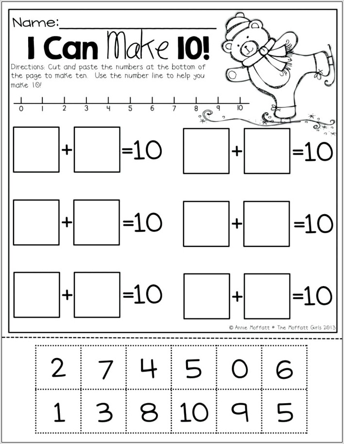 Number Bonds Worksheets With Pictures