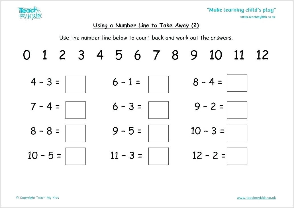 Number Line Addition Worksheet Grade 2