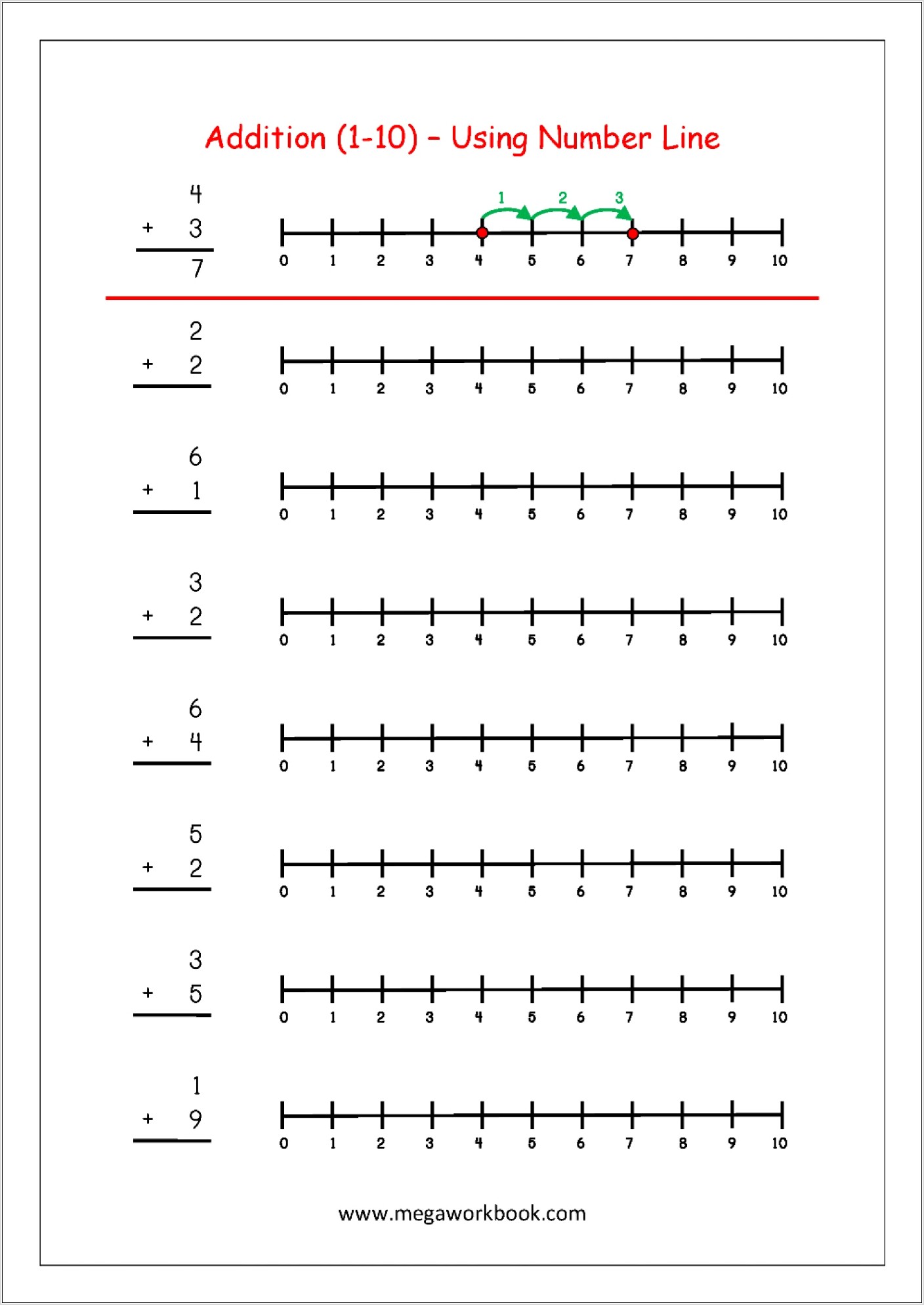 Number Line With Integers Worksheet