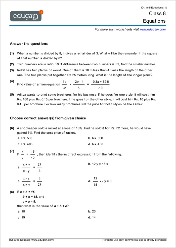 Number Patterns In Maths For Class 8