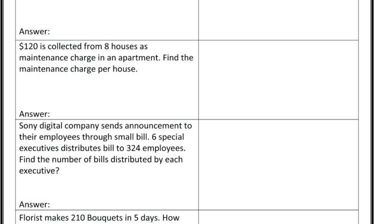 Number Patterns Word Problems Worksheets