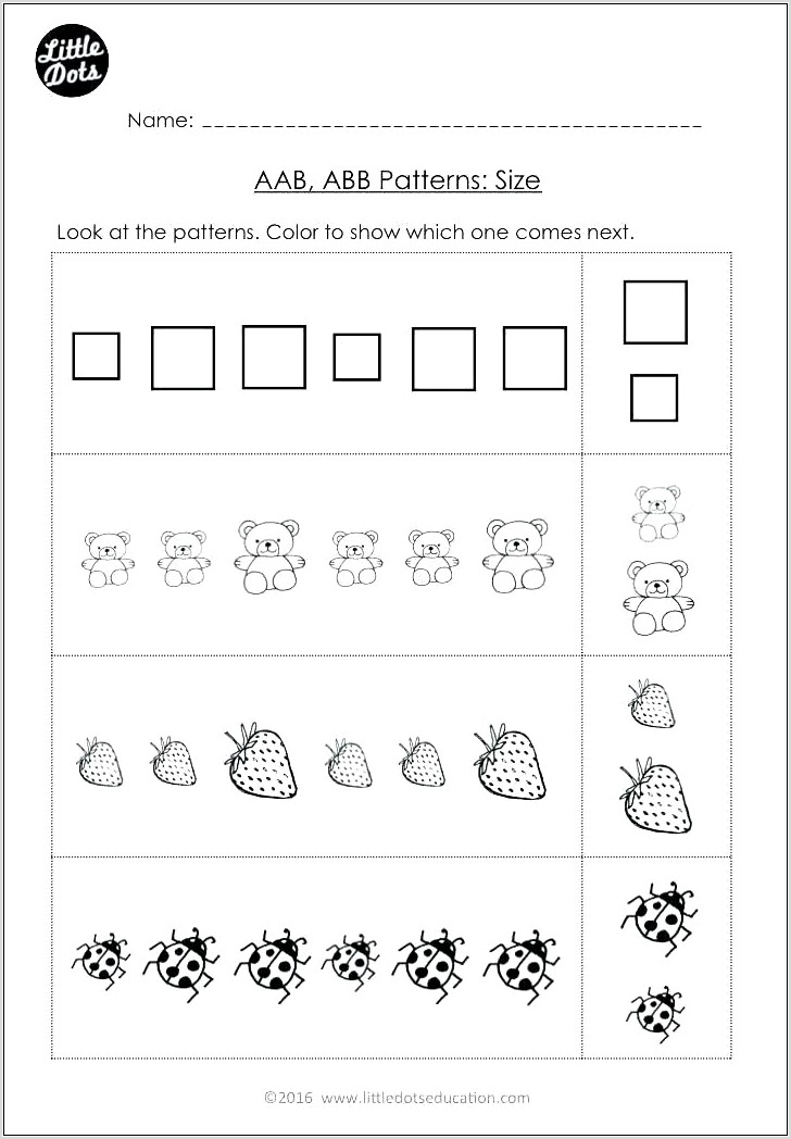 Number Patterns Worksheet Kindergarten