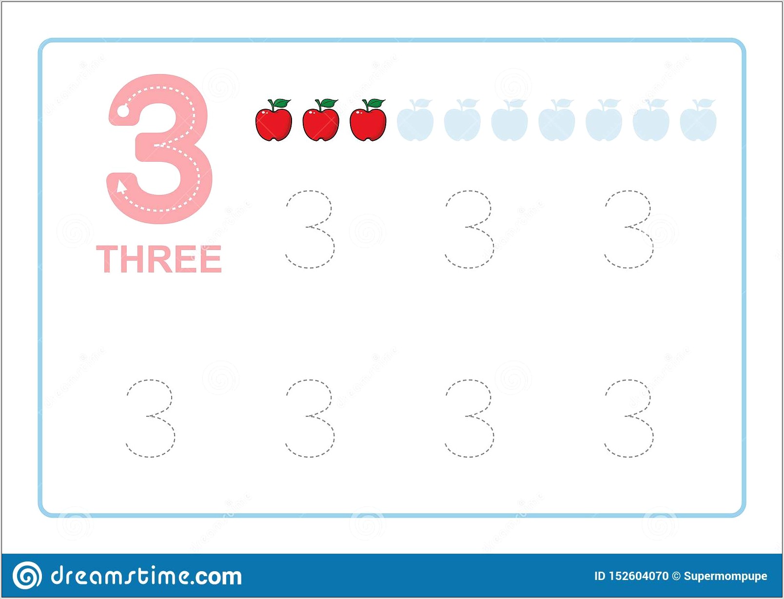 Number Tracing Worksheet Kindergarten