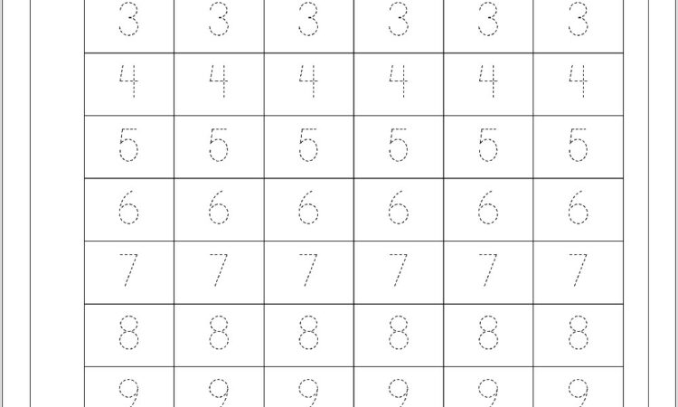 Number Tracing Worksheets 1 10