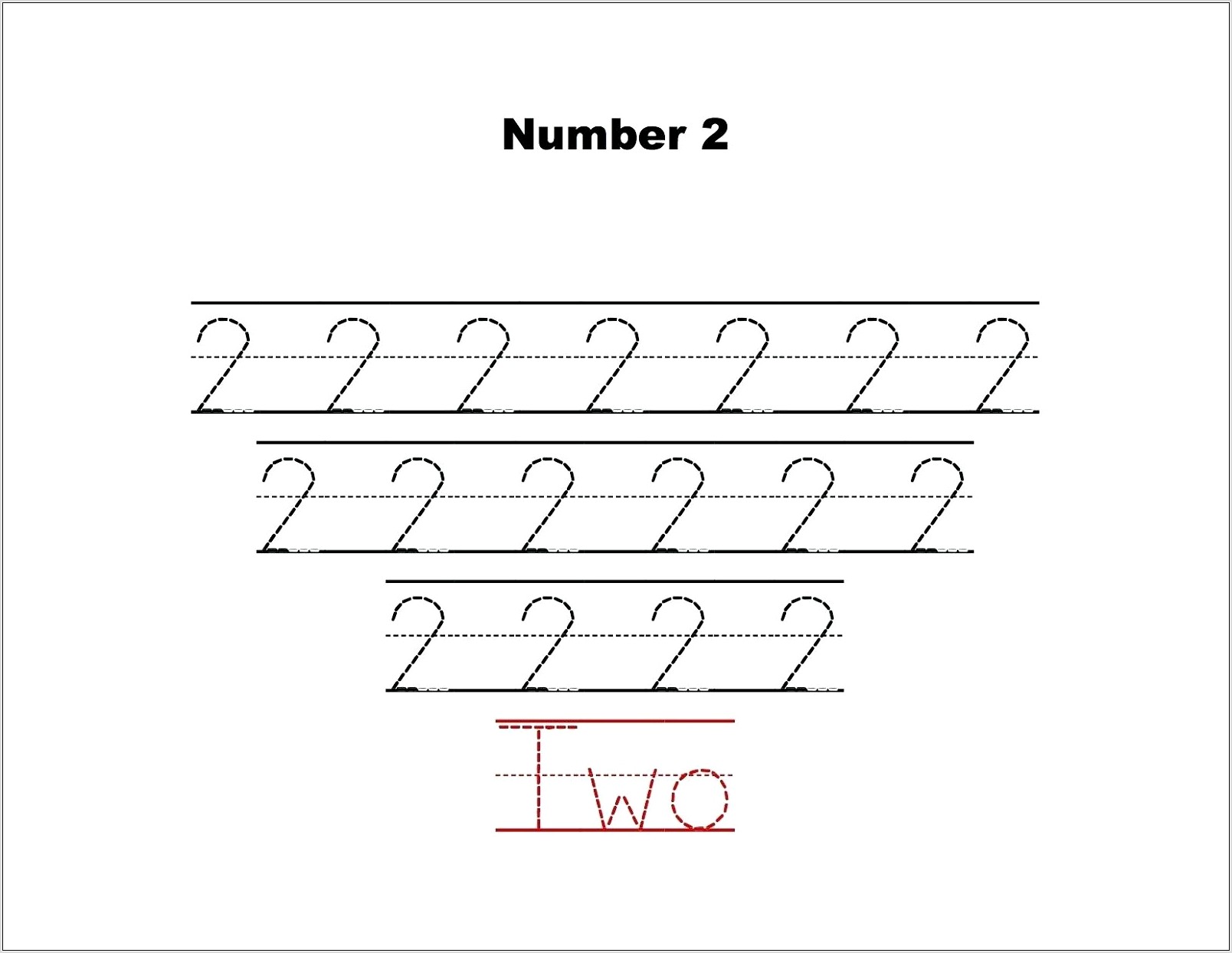 Number Tracing Worksheets 10 20