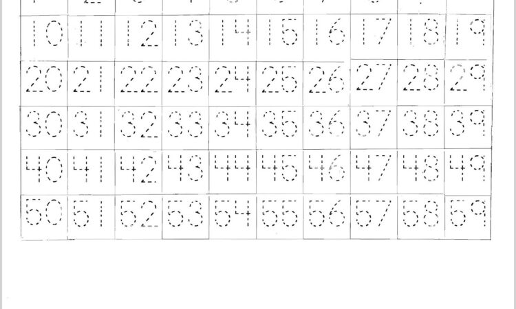 Number Tracing Worksheets To 100