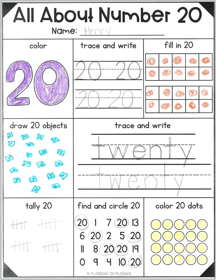 Number Writing Practice Worksheets 1 10
