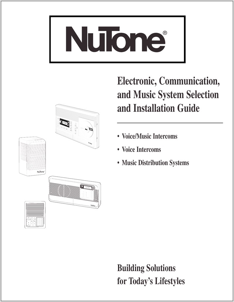 Nutone Intercom Wiring Diagram Pdf