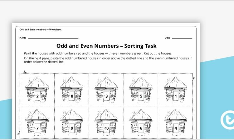 Odd And Even House Numbers Worksheet