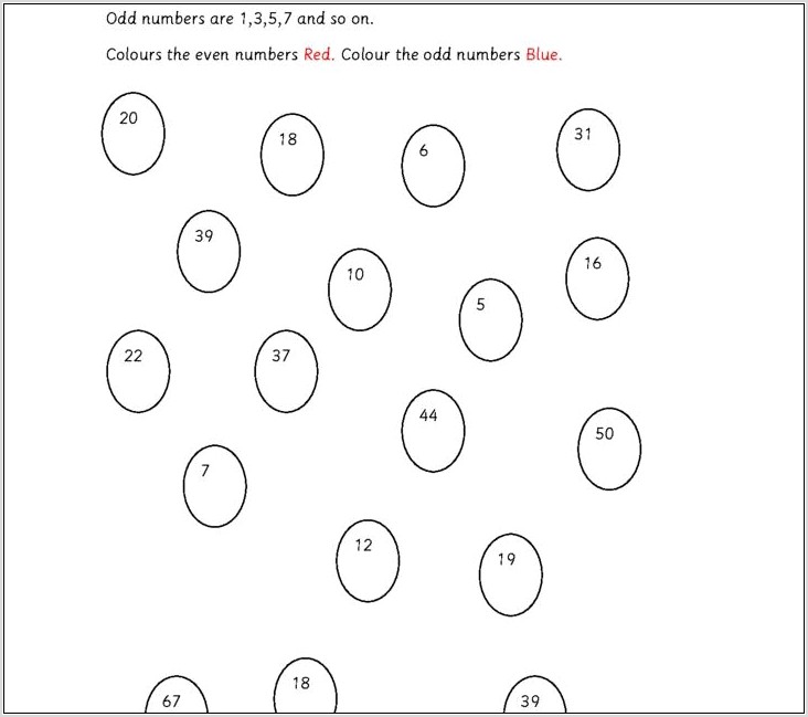 Odd And Even Numbers Worksheets Reception