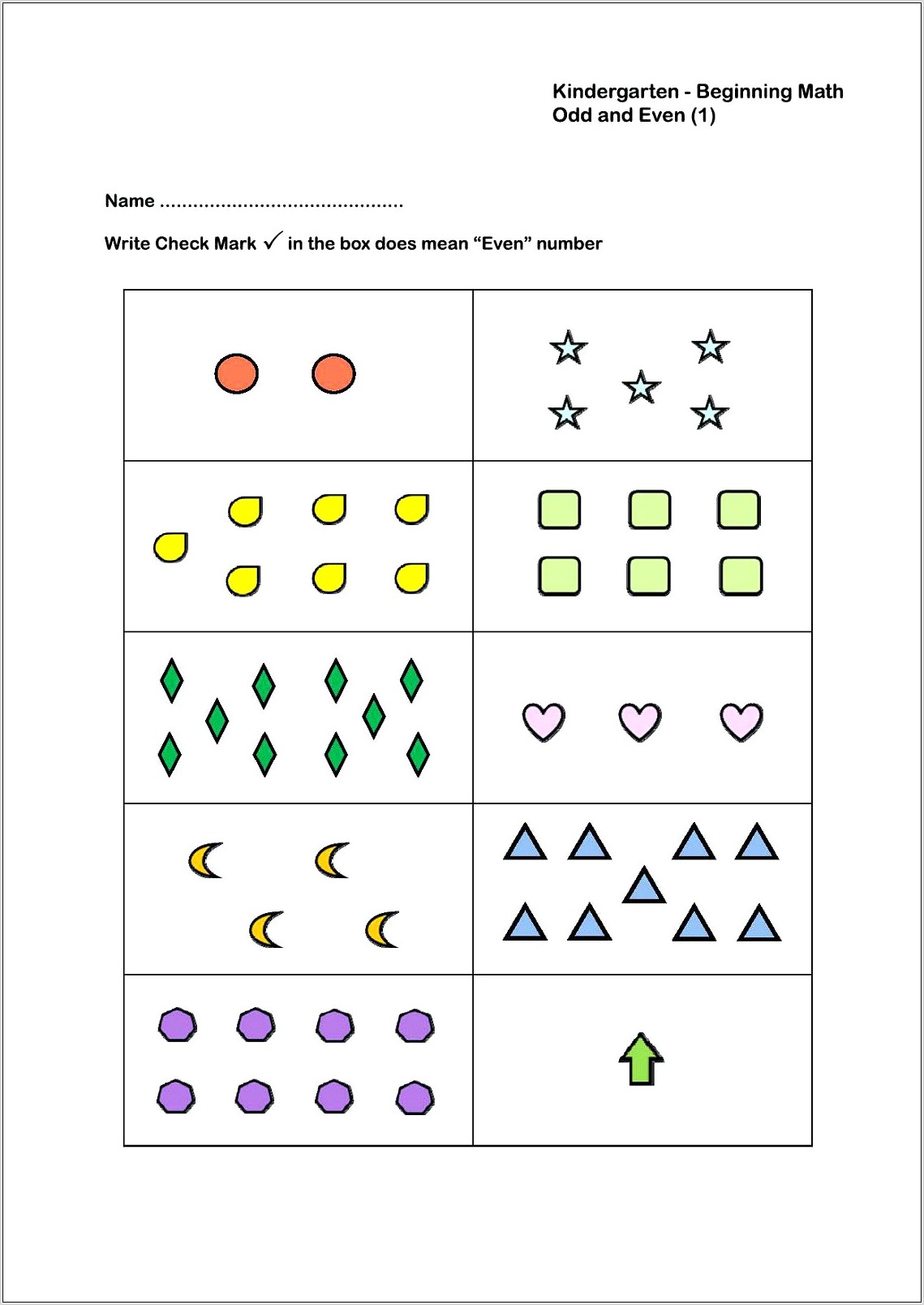 Odd Even Numbers Worksheet Kindergarten