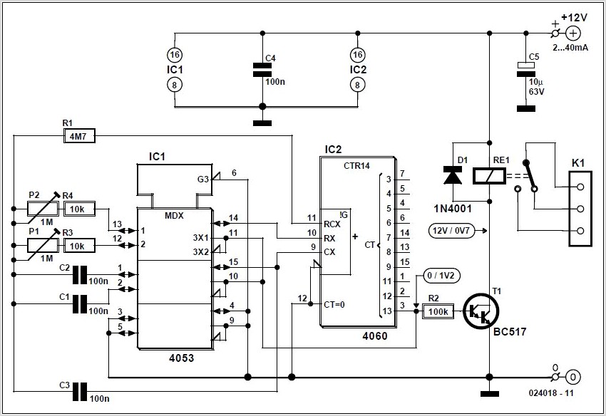 On Off Timer Circuit Diagram
