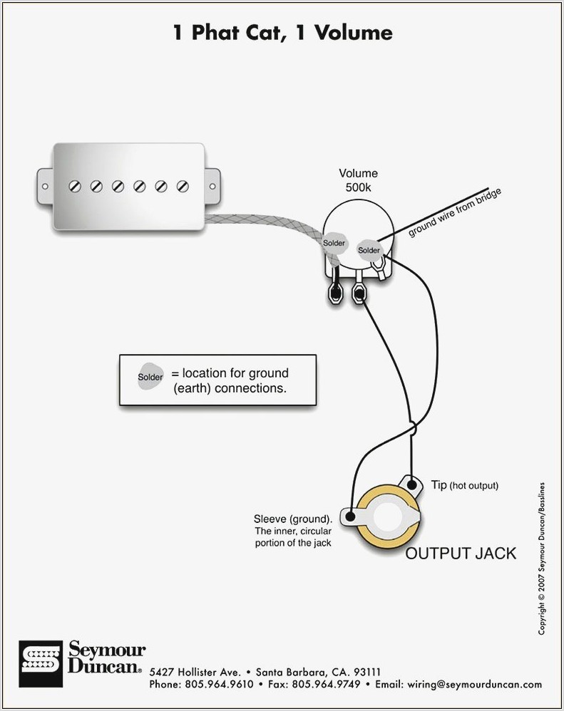 One Single Coil Pickup Wiring Diagram