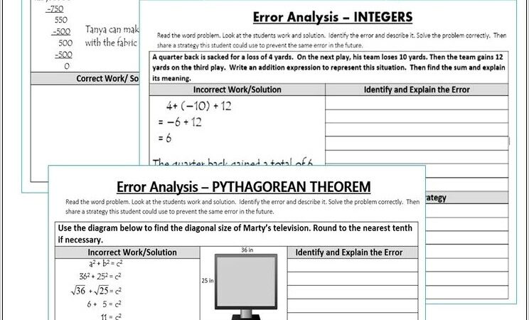 Order Of Operations Error Analysis Worksheet