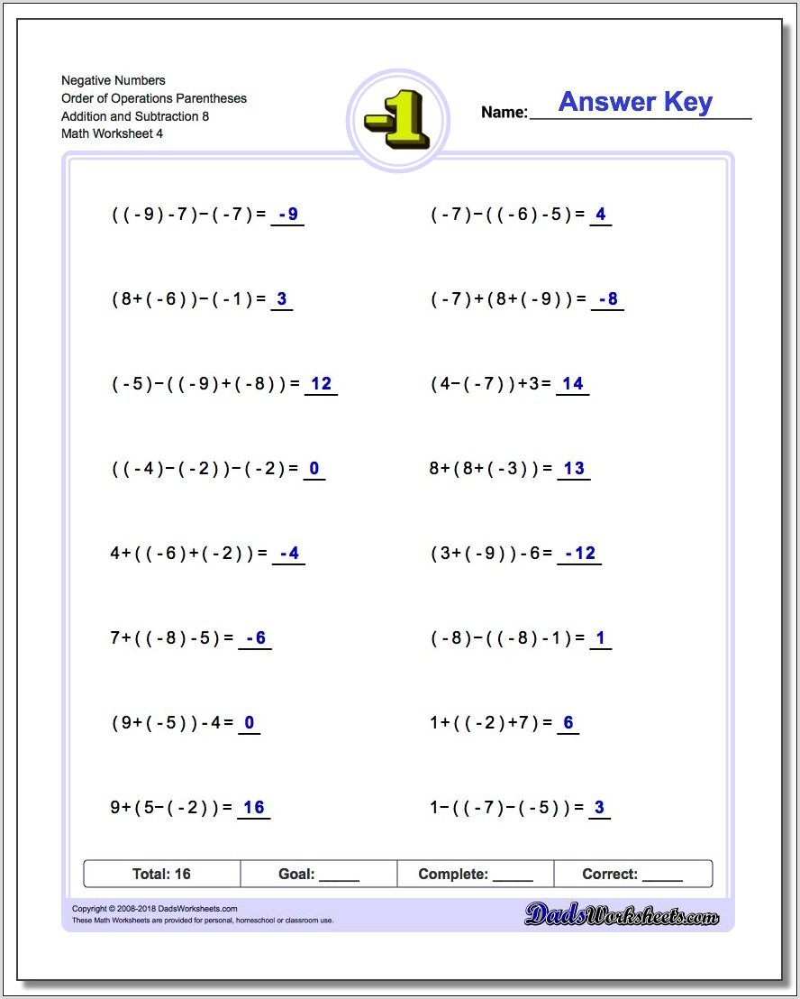 Order Of Operations Holiday Worksheets