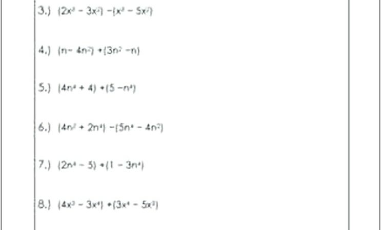 Order Of Operations Worksheet Algebra 2