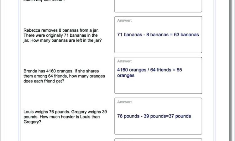 Order Of Operations Worksheet For Algebra 1