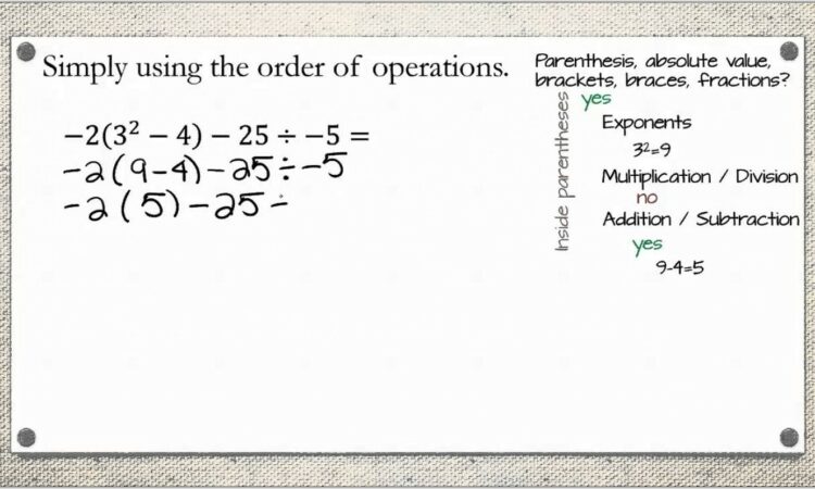 Order Of Operations Worksheet Homeschool Math