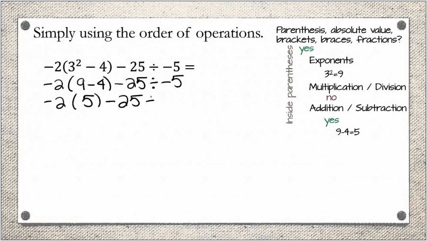 Order Of Operations Worksheet Homeschool Math