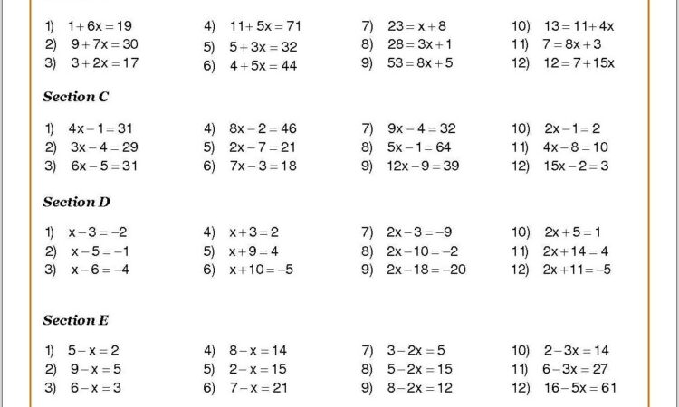 Order Of Operations Worksheet Ks4